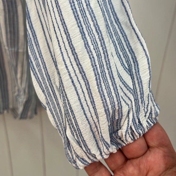 🆕Hem & Thread Striped Romper Button Front Tie Waist Detail S,M & L Available - Picture 6 of 10